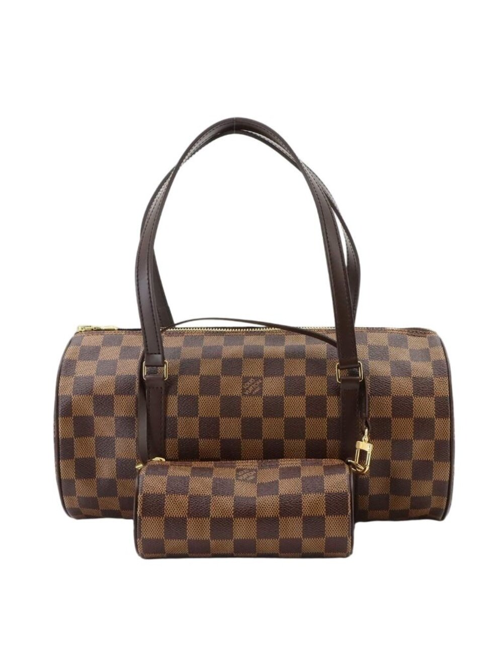 Louis Vuitton Damier Papillon 30 Hand Bag Ebene Brown Gold